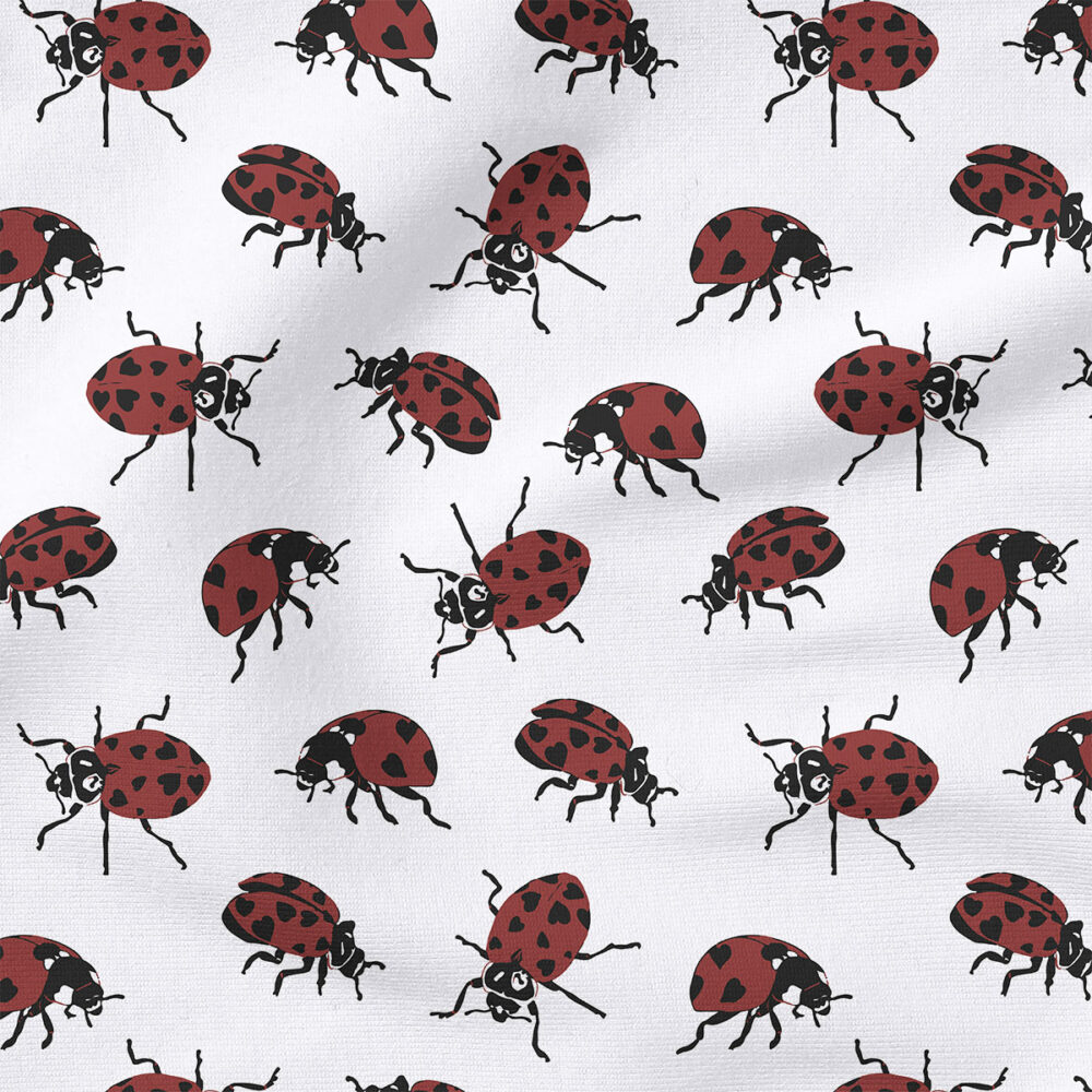 Lovebug (White) | Insects, Holiday, Standard Designs Fabric Design | Blue Dahlia Studio